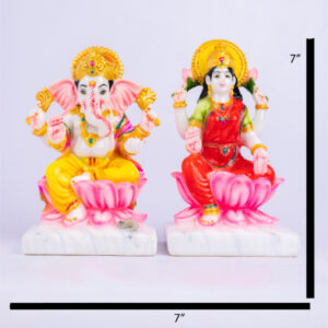 Lakshmi-Ganesha 7"X7"
