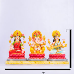 Maa Saraswati, Lakshmi & Ganesha 9"X7"