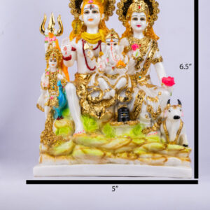 Shiv-Parwati with Ganesha 5"X6.5"