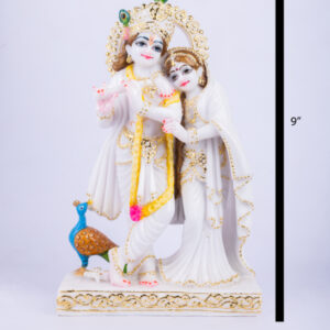 Radhe-Krishna Statue 9"