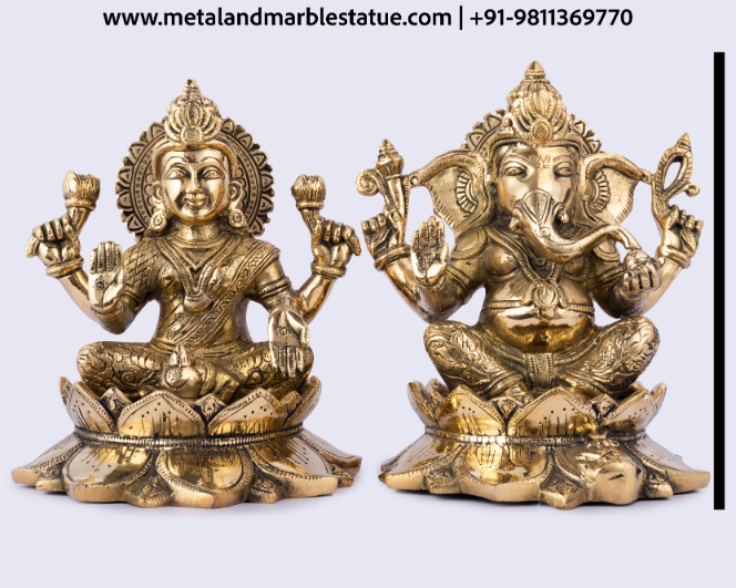 Lakshmi-Ganesha 8.5"