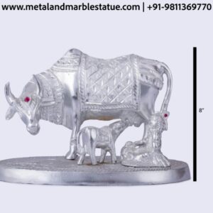 Cow with Calf Statue 8"